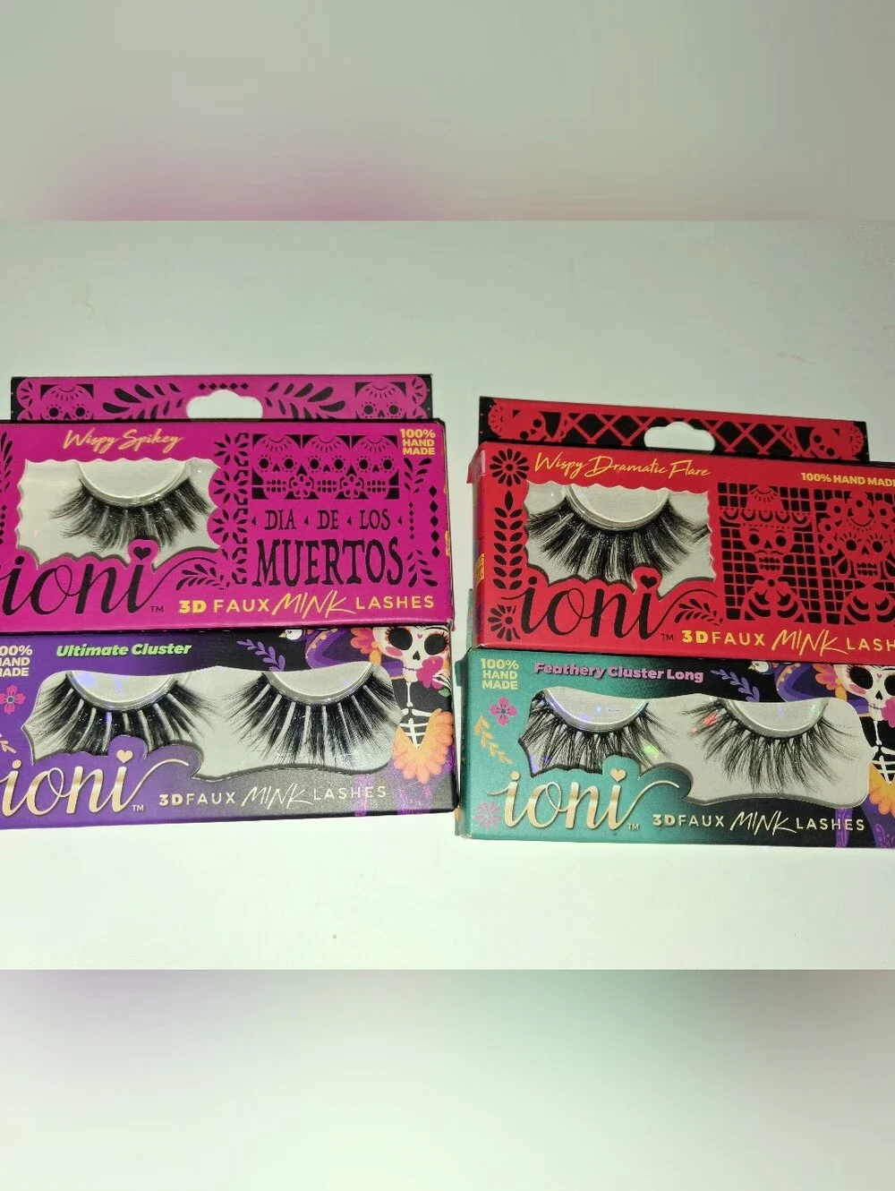 Ioni Day of the Dead 3D Faux Mink Lashes Bundle | 4 Pairs
